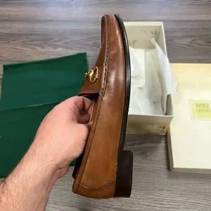 NEW Daniele Lepori Walnut Tan Horse Bit Loafers 8.5 M Home main image 4